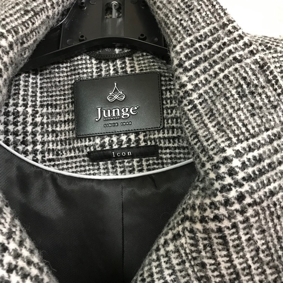 Junge Danmark wool blend plaid winter coat - Picture 6 of 12